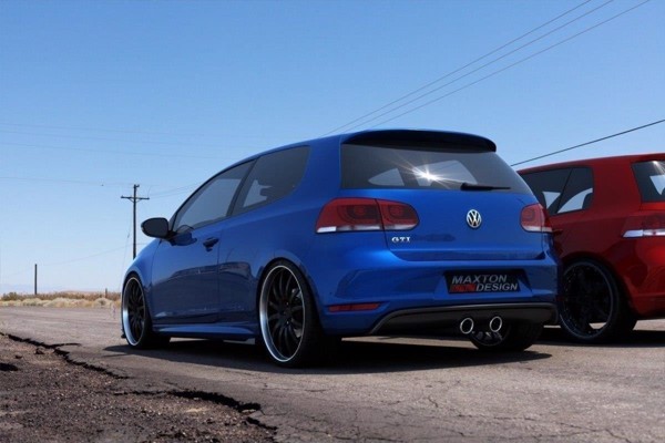 Maxton Rear Valance VW Golf V R32 Look For VW Golf VI Gti - Gloss Black