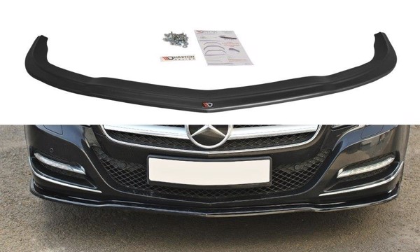 Maxton Front Splitter V.1 Mercedes Cls C218 - Gloss Black