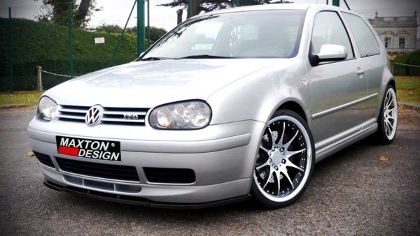 Maxton Front Splitter VW Golf Iv (For 25Th Front Bumper Spoiler) - Gloss Black