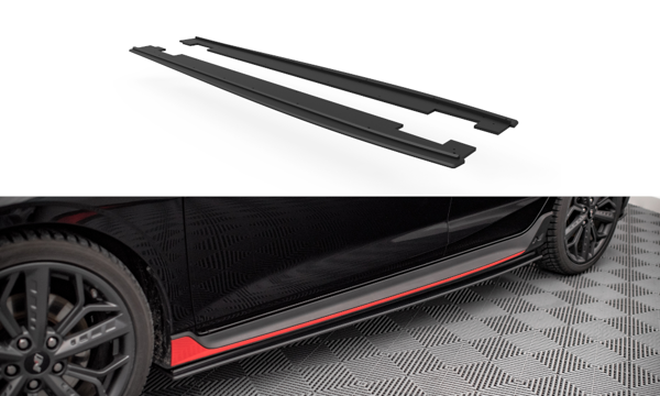 Maxton Street Pro Side Skirts Diffusers Hyundai I20 N Mk3 - Black