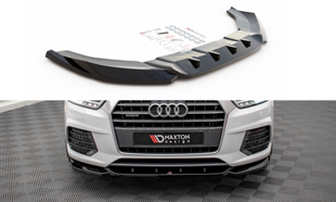 Maxton Front Splitter V.1 Audi Q3 8U Facelift - Gloss Black