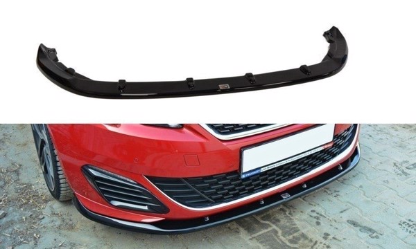 Maxton Front Splitter V.2 Peugeot 308 Ii Gti - Gloss Black