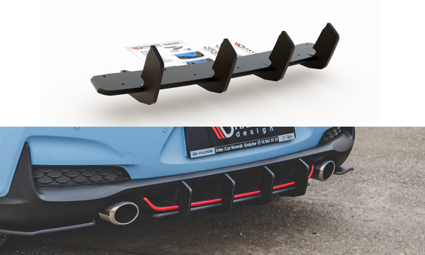 Maxton Racing Durability Rear Diffuser V.2 Hyundai I30 N Mk3 Hatchback - Black