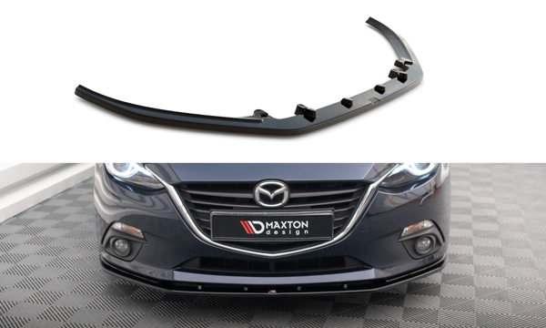 Maxton Front Splitter Mazda 3 Mk3 - Gloss Black