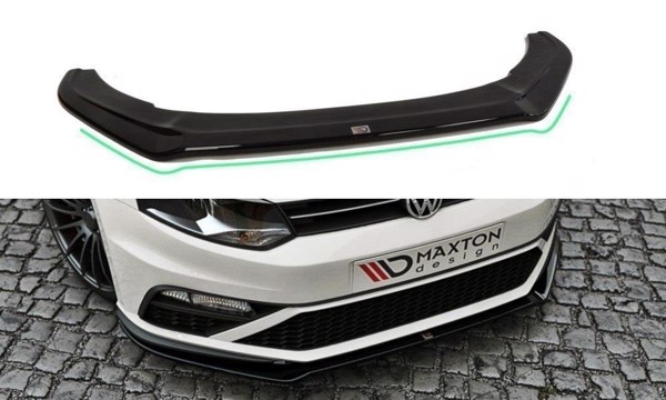 Maxton Front Splitter V.2 VW Polo Mk5 Gti (Facelift) - Gloss Black