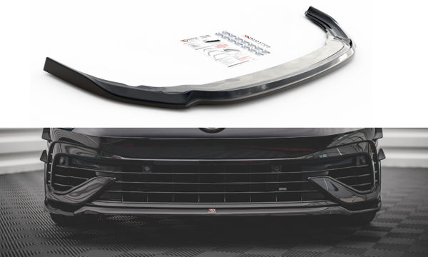 Maxton Front Splitter V.6 Volkswagen Golf R Mk8 - Gloss Black