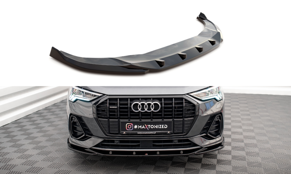 Maxton Front Splitter V.1 Audi Q3 S-Line F3 - Gloss Black