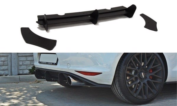 Maxton VW Golf Mk7 Gti Rear Diffuser & Rear Side Splitters