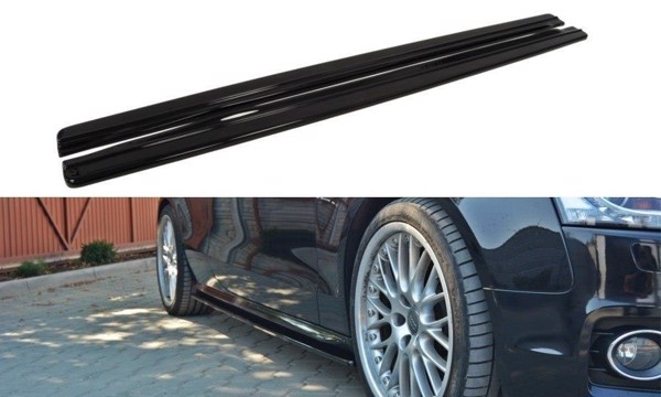 Maxton Side Skirts Diffusers Audi S5 / A5 / A5 S-Line 8T / 8T Fl - Gloss Black