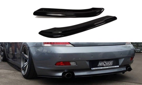 Maxton Rear Side Splitters BMW 6 E63 / E64 (Preface Model) - Gloss Black