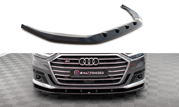 Maxton Front Splitter V.2 Audi S8 D5 - Gloss Black