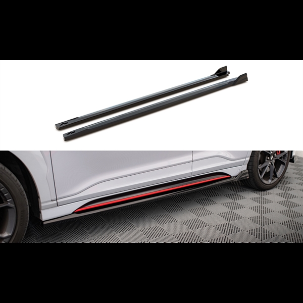 Maxton Side Skirts Diffusers V.2 Hyundai Kona N Mk1 - Gloss Black