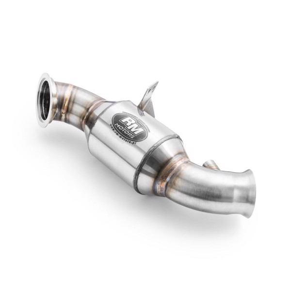 RM Motors Downpipe MERCEDES W205 C200 2.0 Turbo + CATALYST Emission standard - Euro 4, Capacity - 200 cpsi