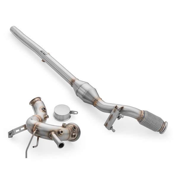 RM Motors Downpipe + DPF OFF Sats VW Golf VIII 2.0 TDI GTD, Katalysator - MS, Utan Värmesköld